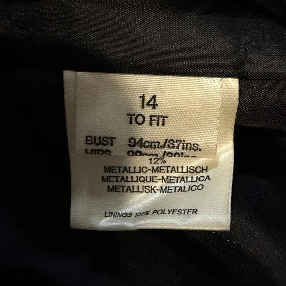 Jaeger Vintage Metallic Pinstripe Blazer Made in Great Britain US 10 - Picture 11 of 13